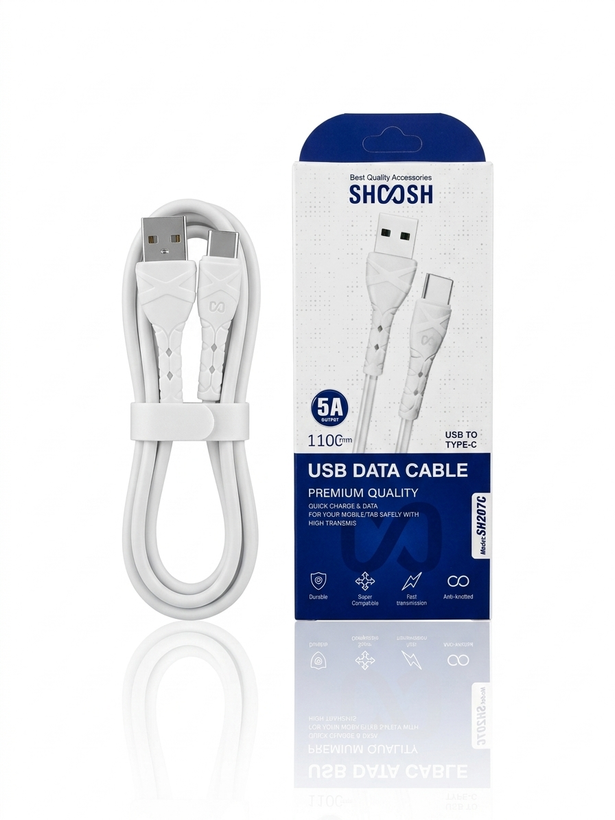 کابل شارژ فست شارژ تایپ سی شوش Shoosh