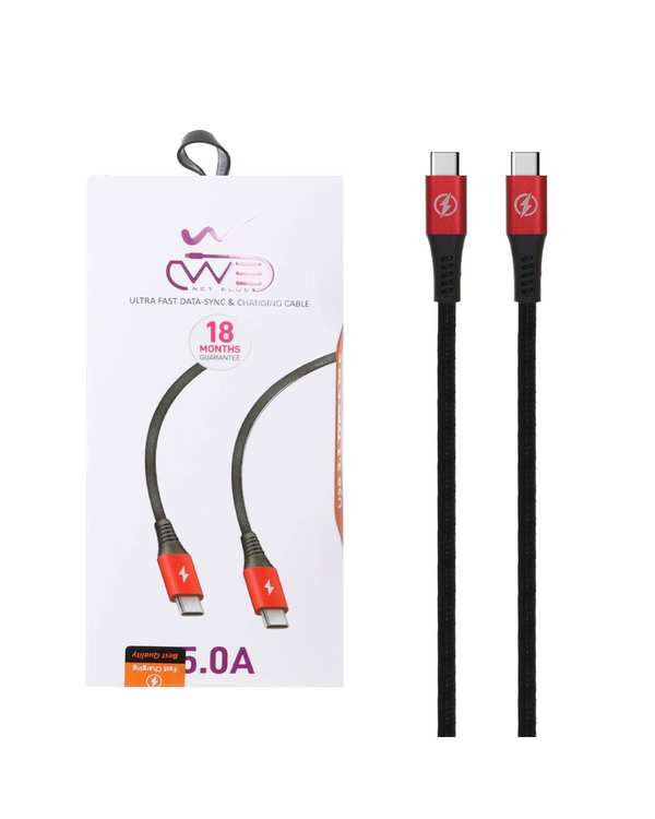 کابل شارژ کنفی type c به type c برند Wenet گارانتی 6 ماهه
